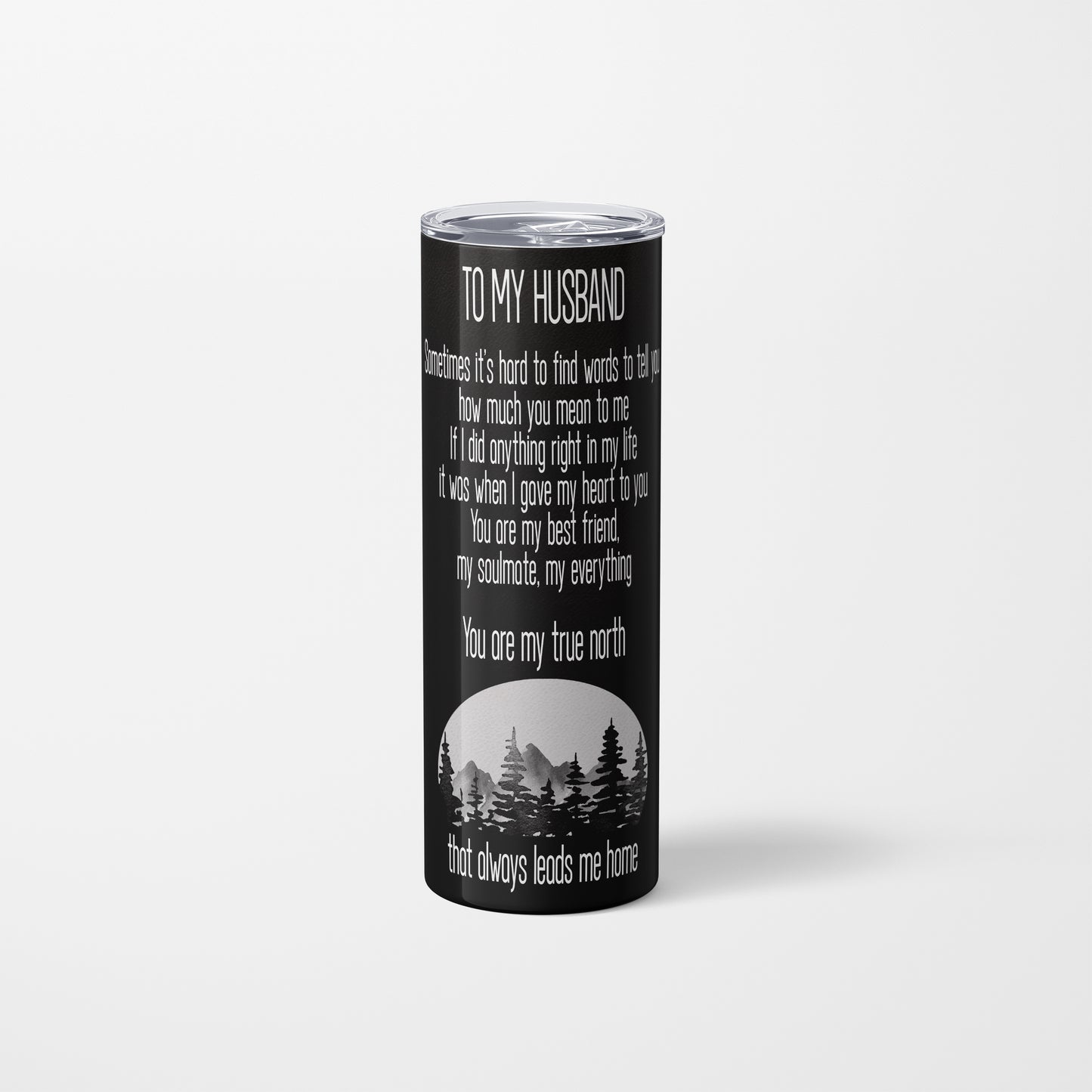 Husband: "You are my True North" - 600 ml Stainless Steel Tumbler