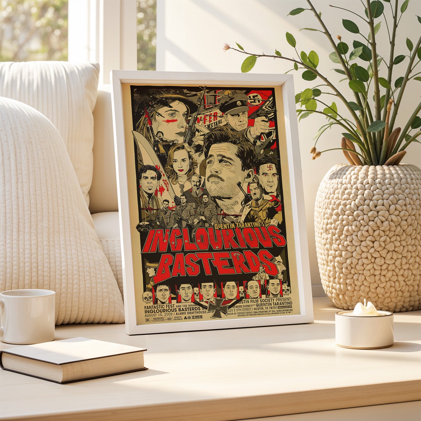 Inglourious Basterds Illustrated Poster – Tarantino Cult Classic