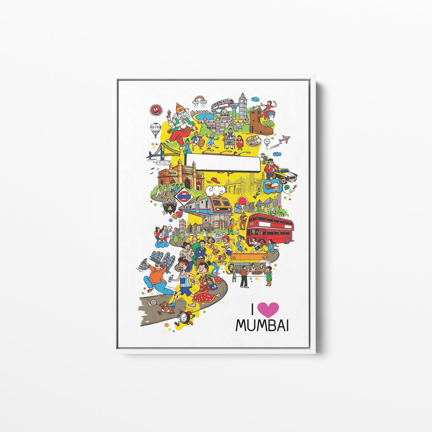 I Love Mumbai Doodle Poster