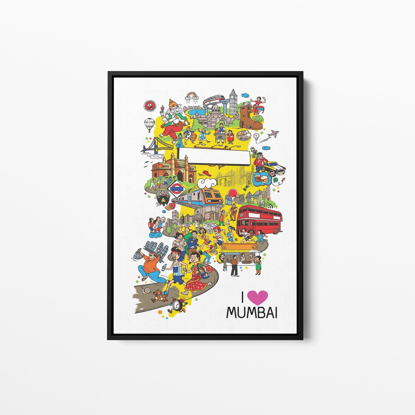 I Love Mumbai Doodle Poster