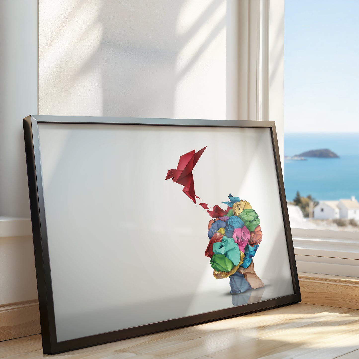 Ideas Taking Shape – Abstract Origami Art Poster
