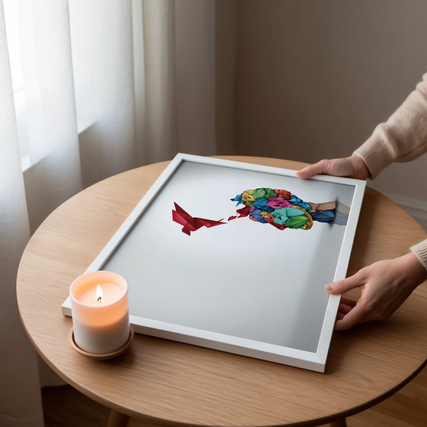 Ideas Taking Shape – Abstract Origami Art Poster