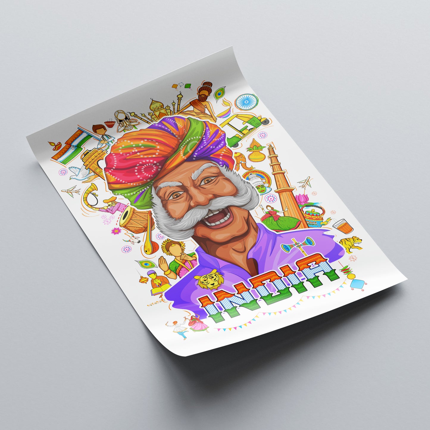 India Doodle Poster