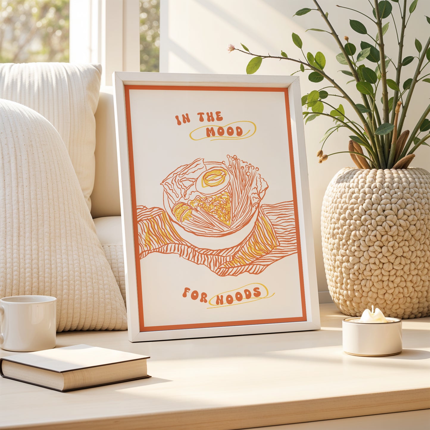 In the Mood for Noods – Playful Ramen Art Print