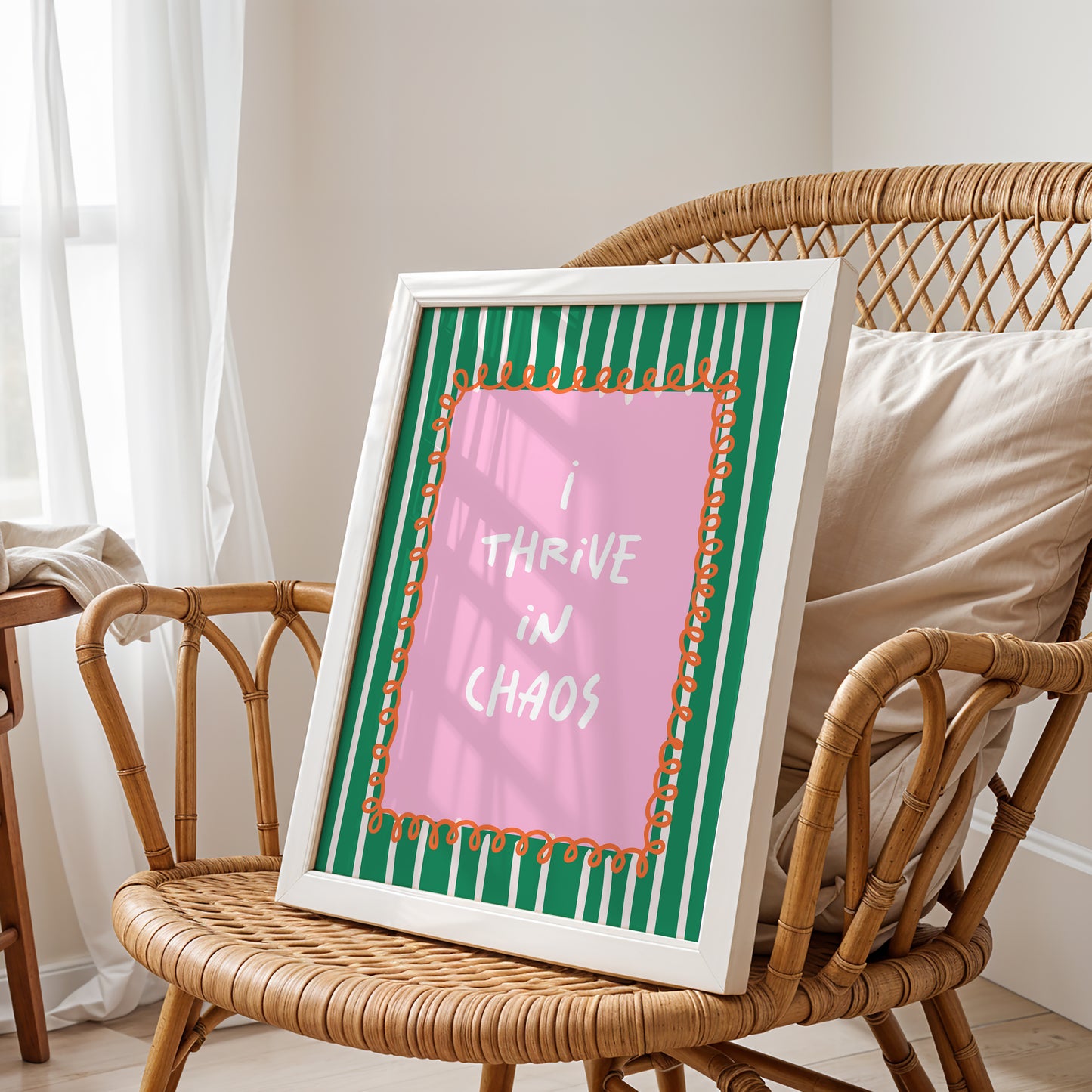 "I Thrive in Chaos" Quirky & Colorful Art Print