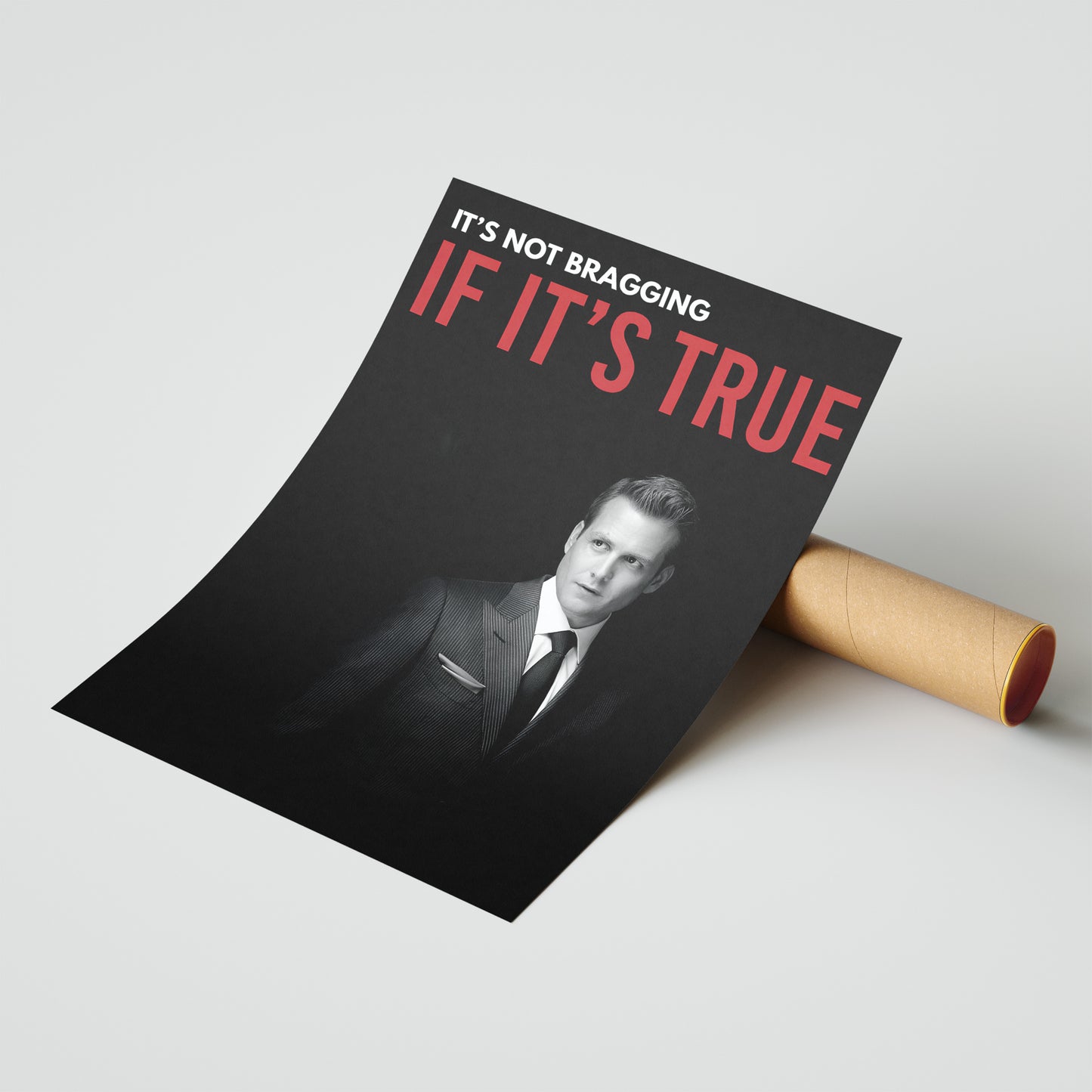Harvey Specter Quote Poster – It’s Not Bragging If It’s True
