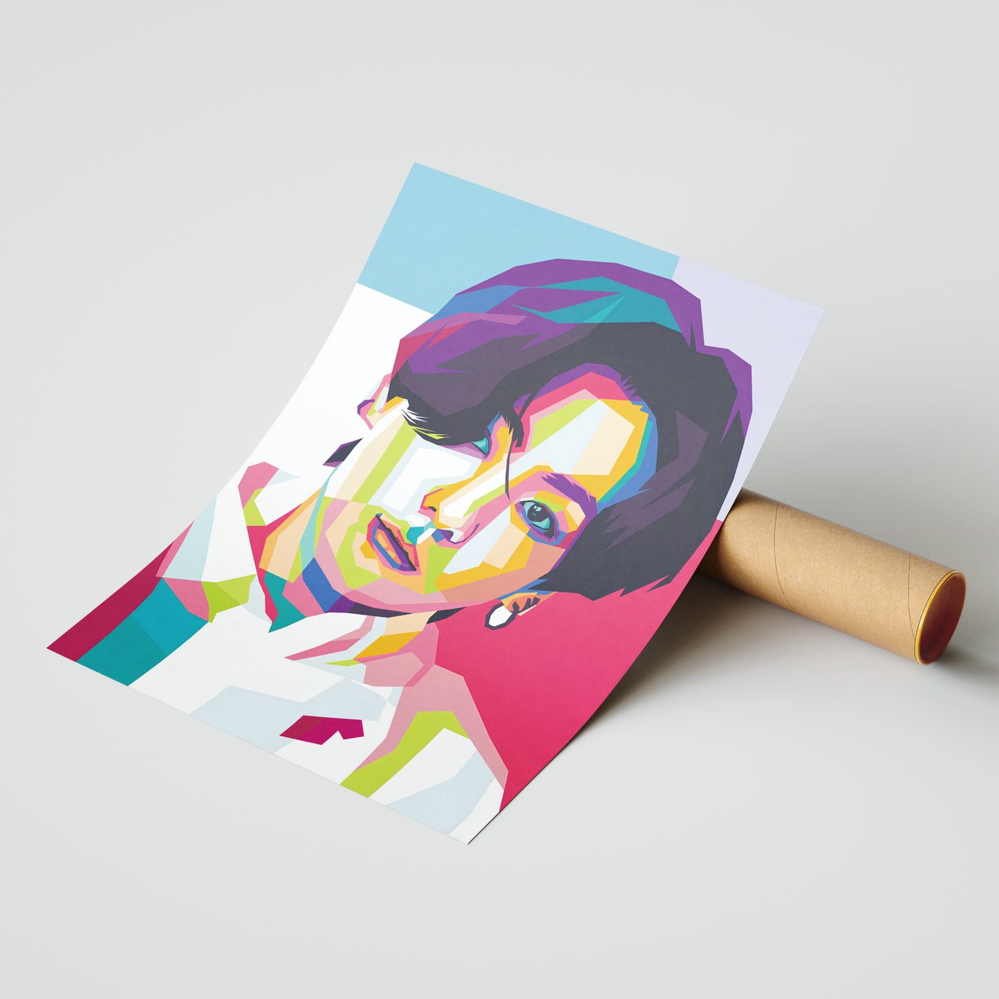 Jungkook Pop Art Poster | BTS K-Pop Geometric Wall Art
