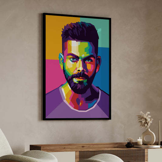 Virat Kohli Pop Art