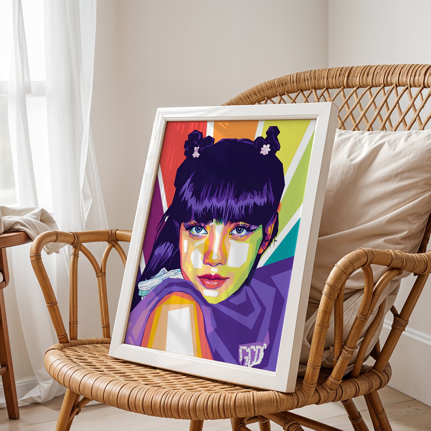 BLACKPINK Geometric Wall Art | Lalisa Manobal K-Pop Decor