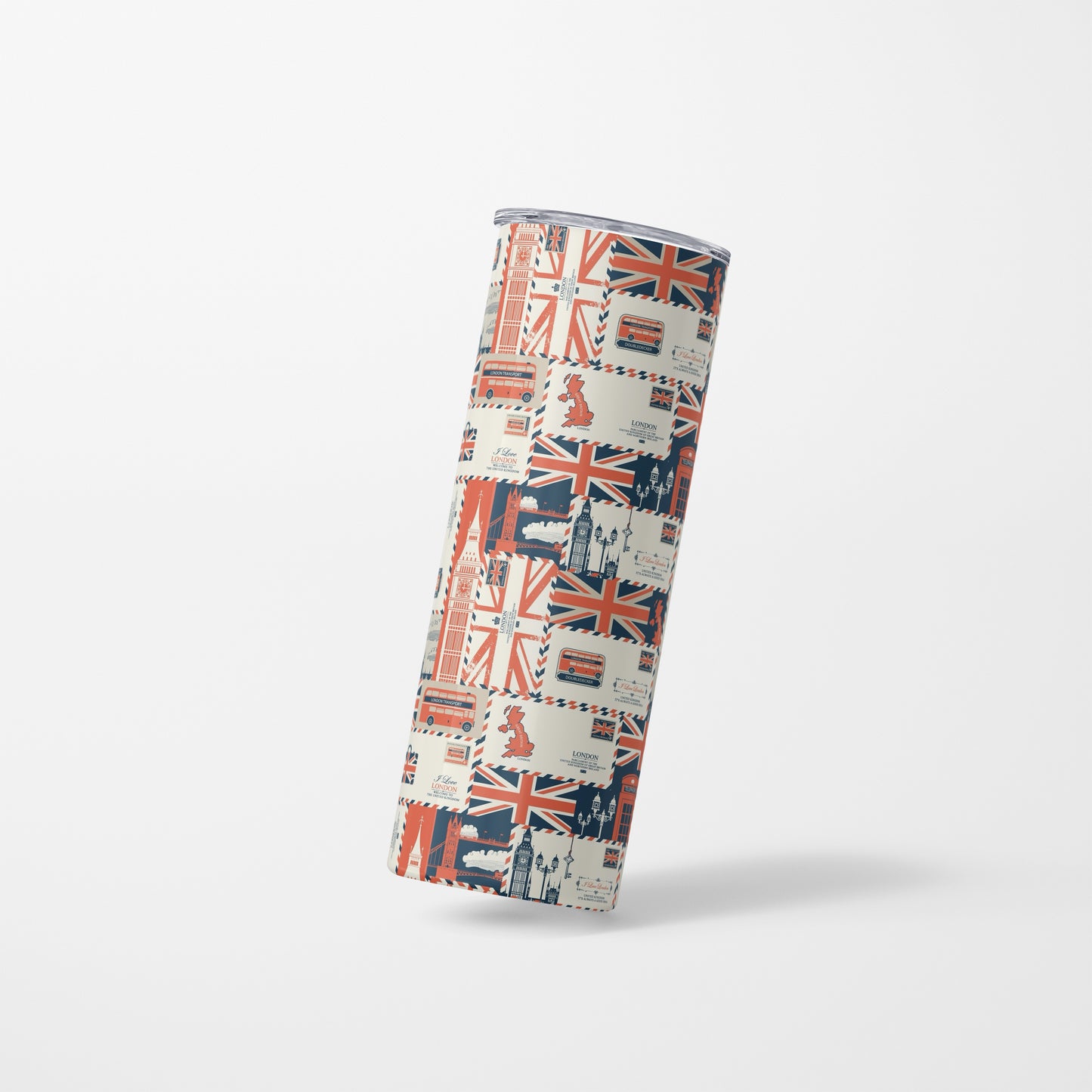 British (London) Themed Stainless Steel Tumbler - 600 ml