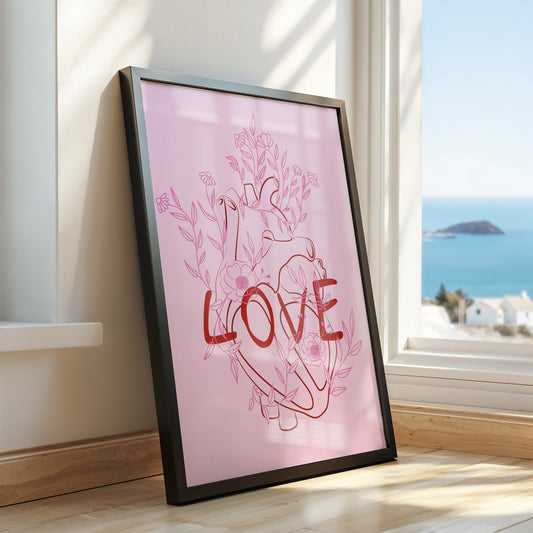 Wild at Heart: Anatomical Floral Art Print