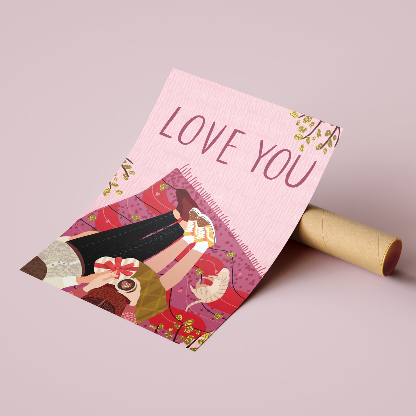 Valentine's Day Gift Hamper for Her – Personalized Tumbler, Perfume, Chocolate & Love Card