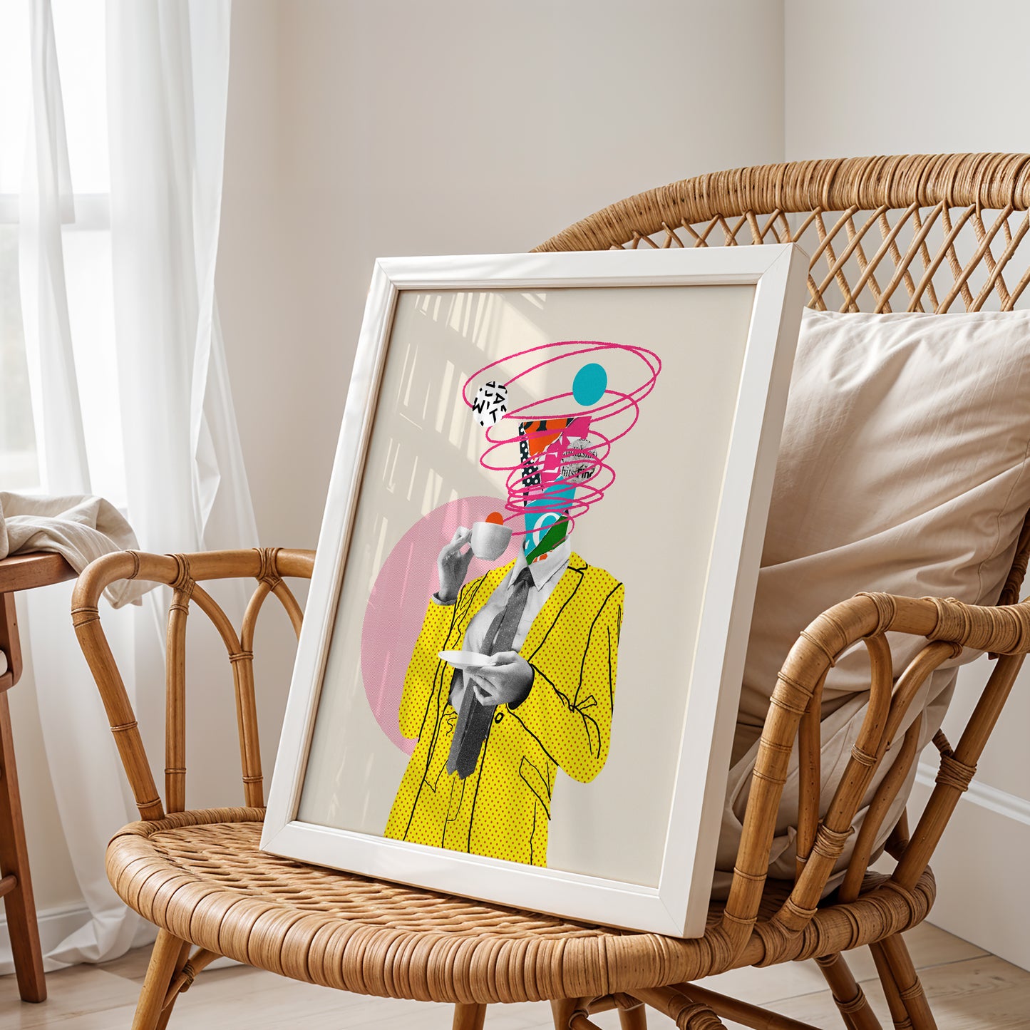 Caffeine Chaos – Surreal Pop Art Poster