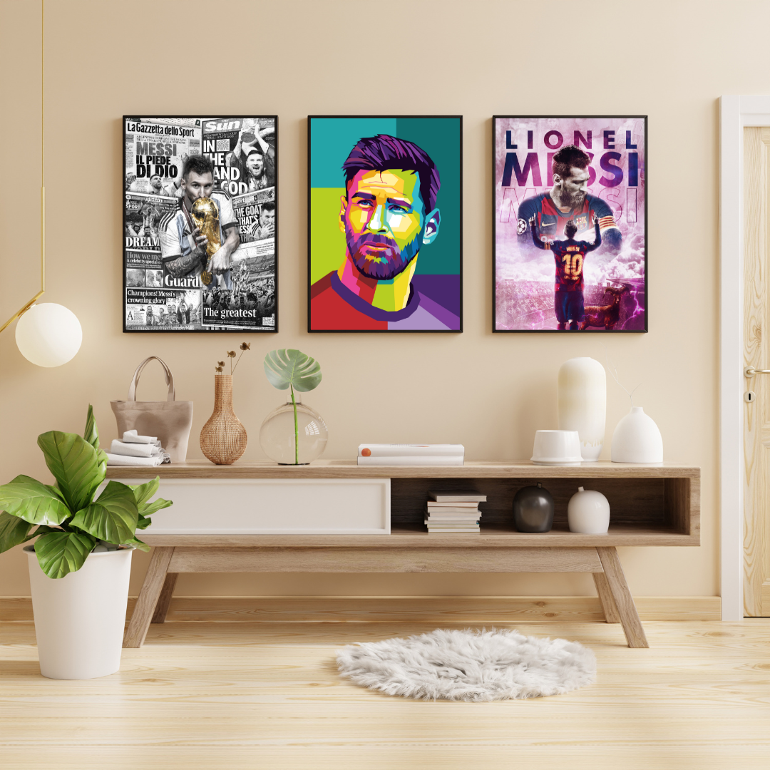 The Lionel Messi Wall (Set of 3 Posters)