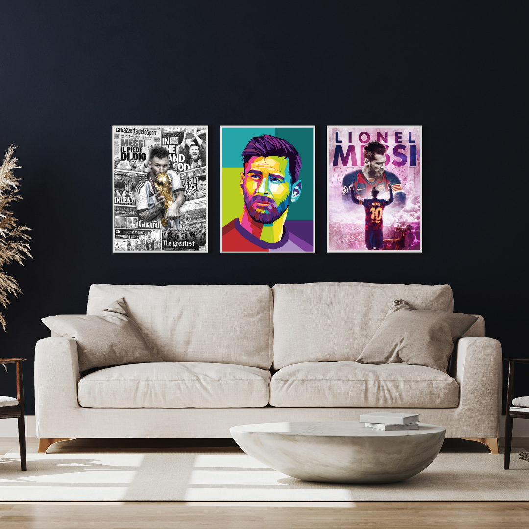 The Lionel Messi Wall (Set of 3 Posters)