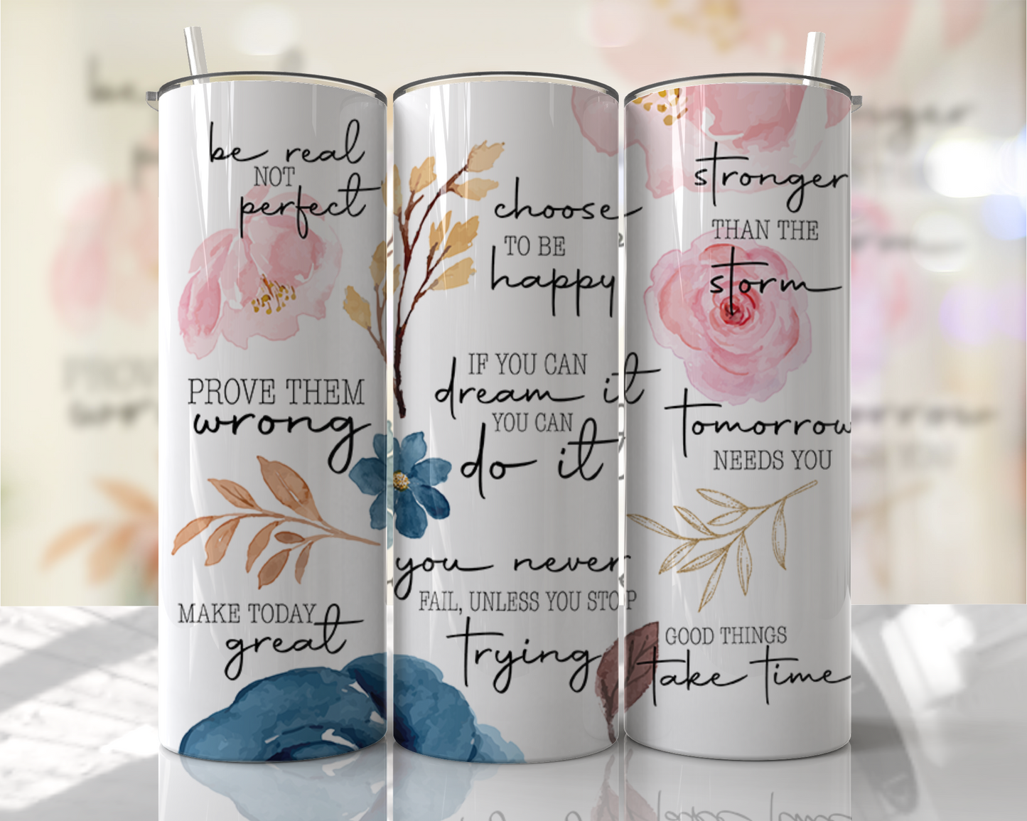 Choose to be Happy - 600 ml Stainless Steel Tumbler