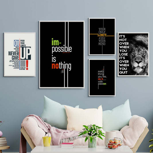 The Great Motivational Combo (Set of 5 Prints without Frames)