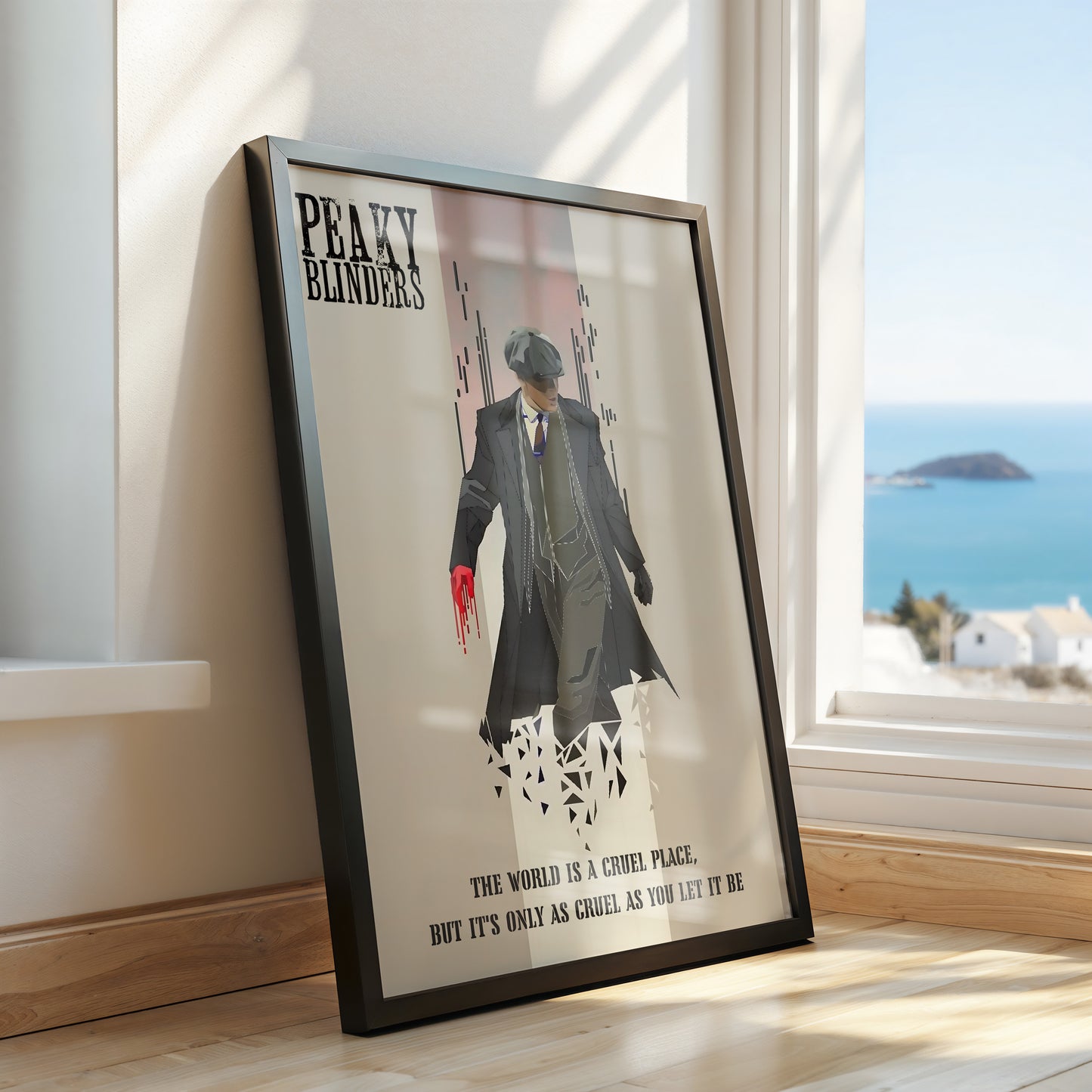 Peaky Blinders Minimalist Poster – "Cruel World" Quote Art