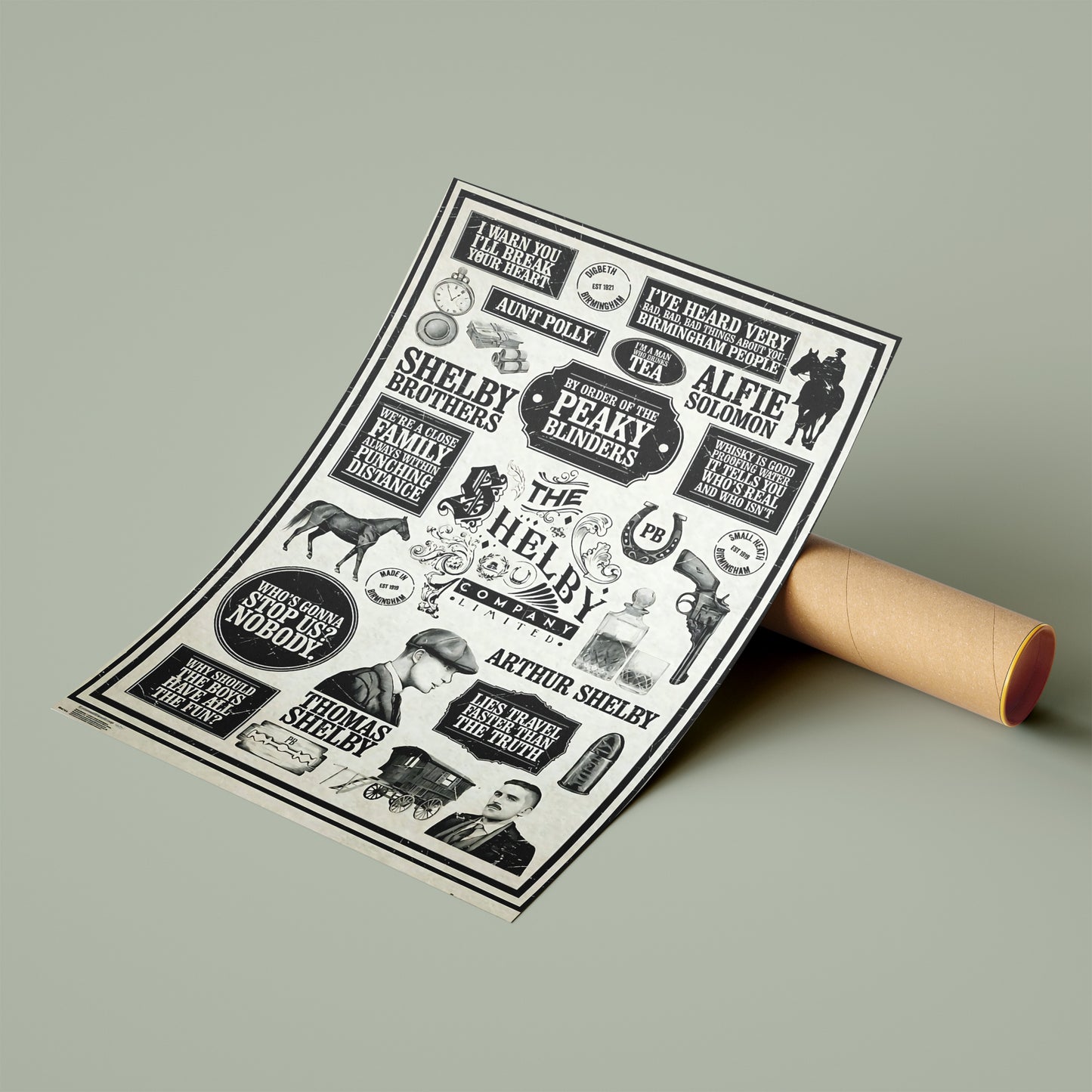Peaky Blinders Quote Collage Poster – The Shelby Chronicles