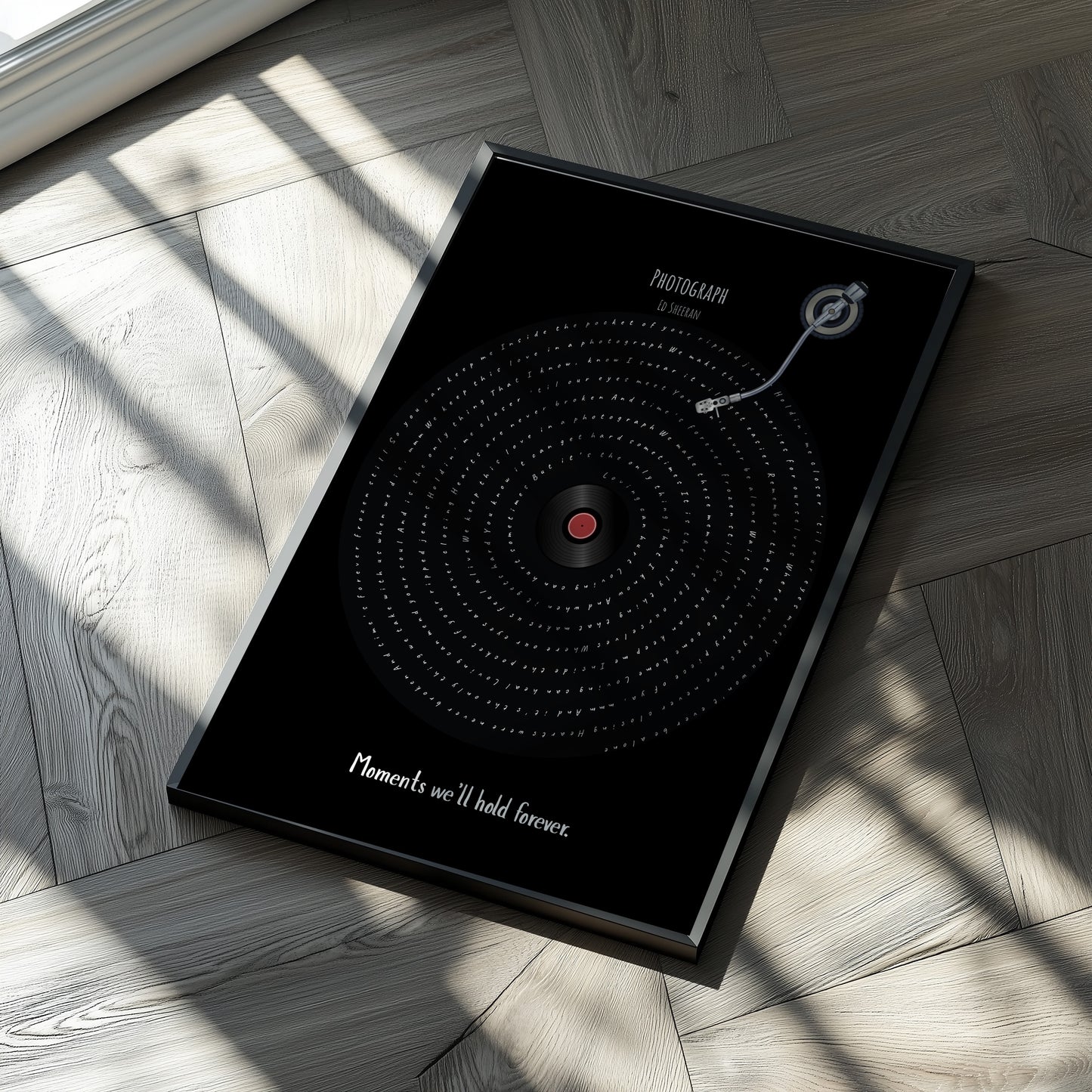 Custom Song Lyrics Poster with Personalized Message