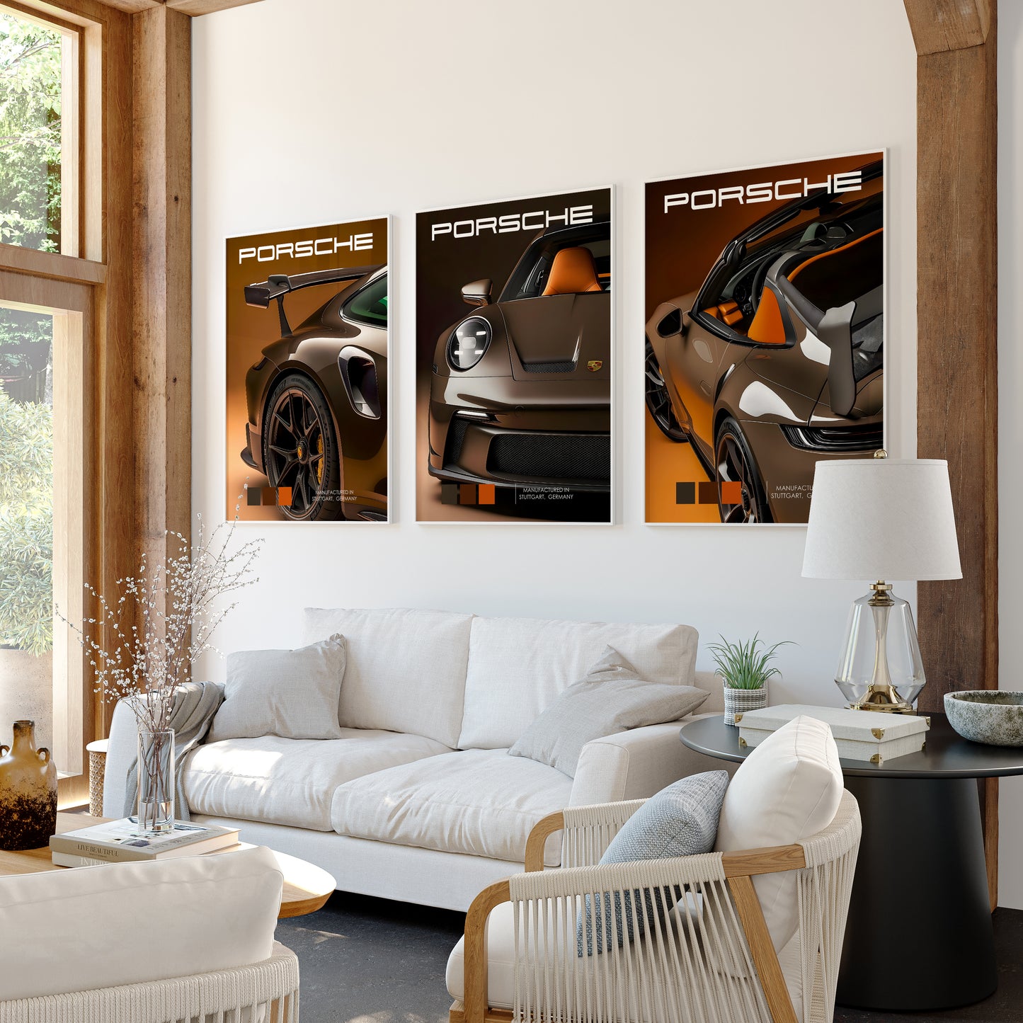 Porsche Passion: Luxury Automotive Poster Combo (Set of 3)