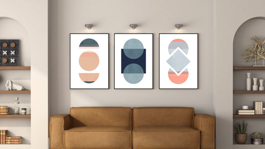 Abstract Minimalist Hand Drawn Contemporary Posters (Set of 3)