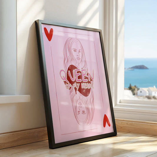 My Queen: Modern "Queen of Hearts" Print