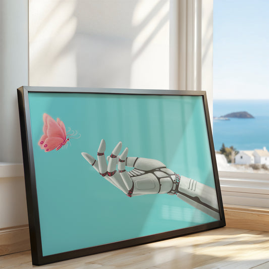 Touch of Humanity – Futuristic Minimalist Art