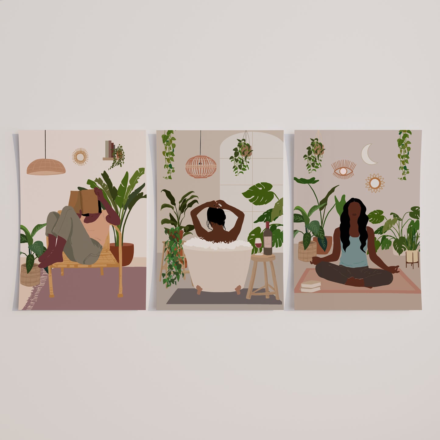 Moments of Her Own – Self-Care Poster Set (Set of 3)