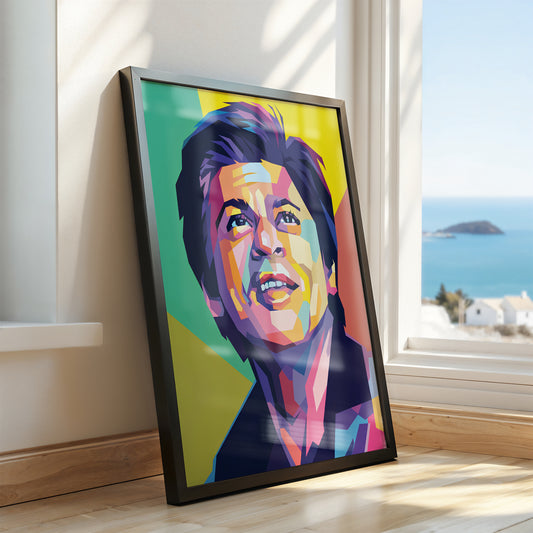 The King of Bollywood: Shah Rukh Khan Geometric Pop Art Print