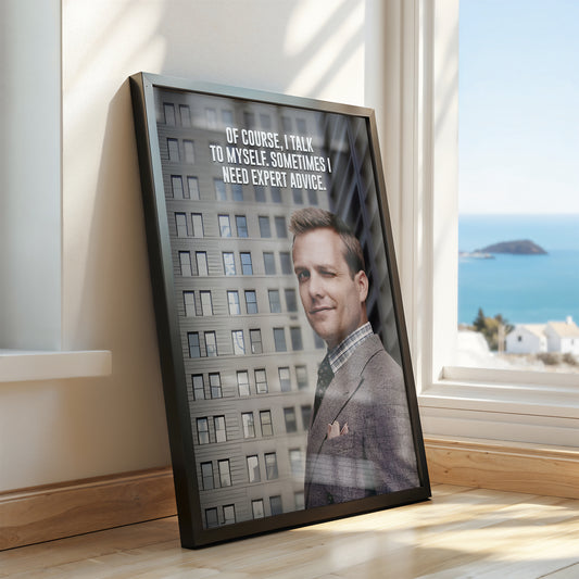 Harvey Specter Quote Poster – "Of Course, I Talk to Myself"