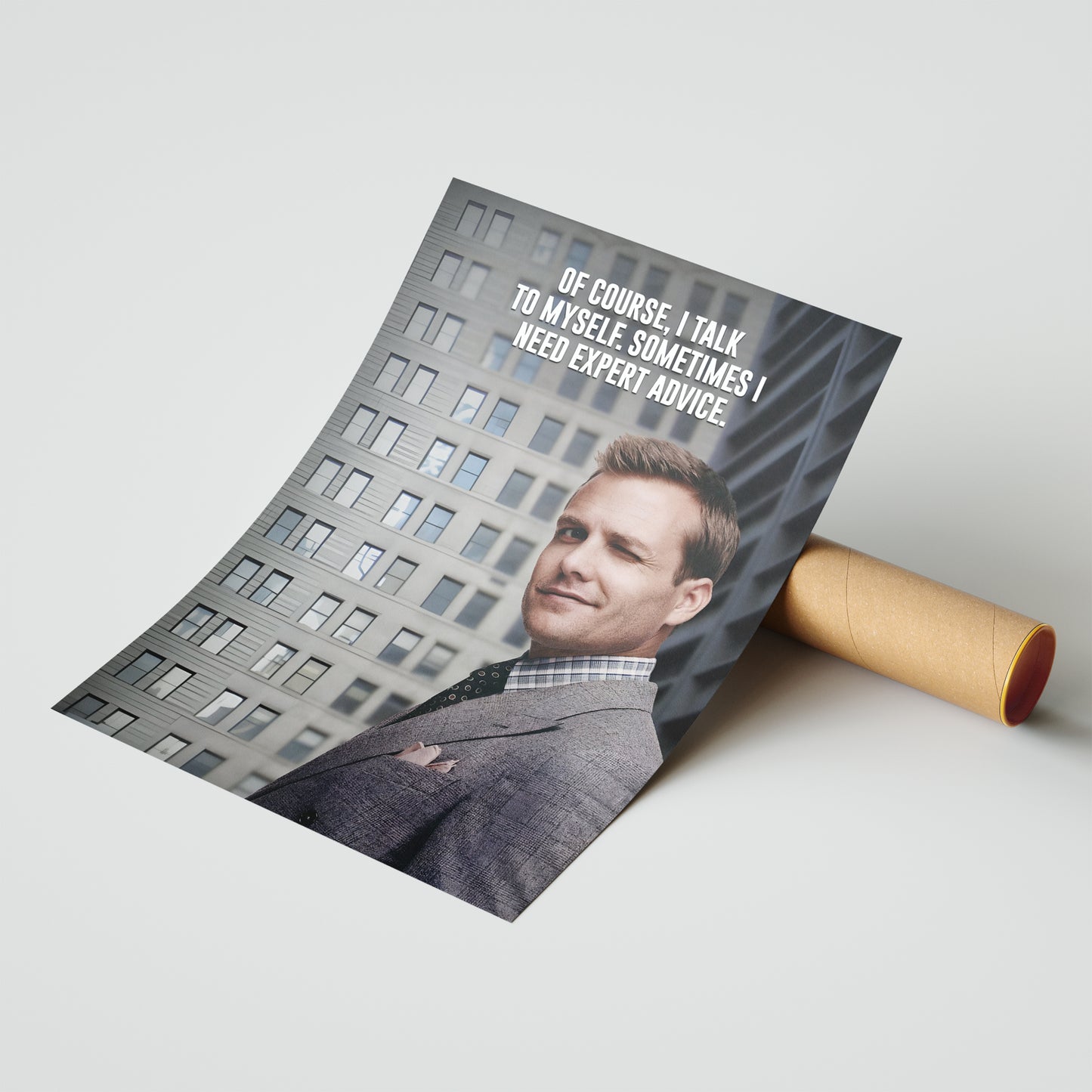 Harvey Specter Quote Poster – "Of Course, I Talk to Myself"