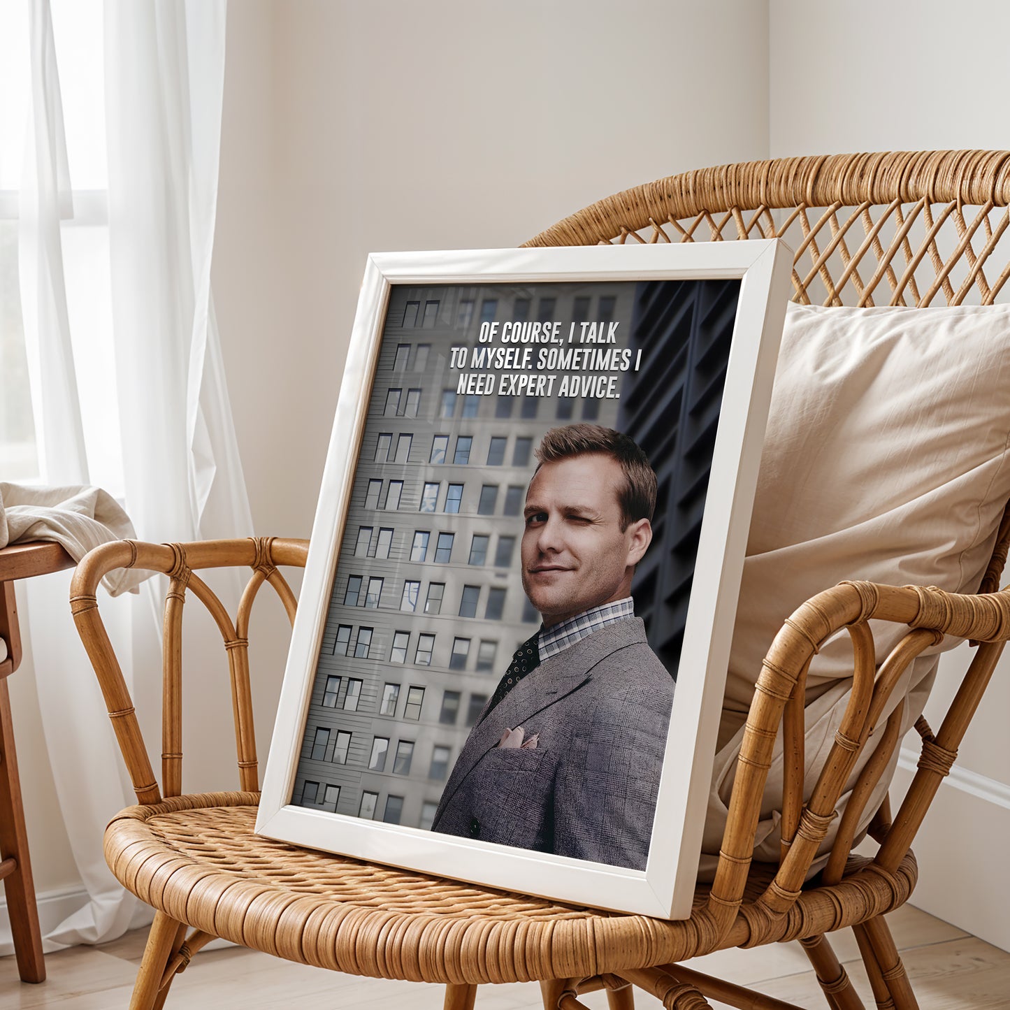 Harvey Specter Quote Poster – "Of Course, I Talk to Myself"