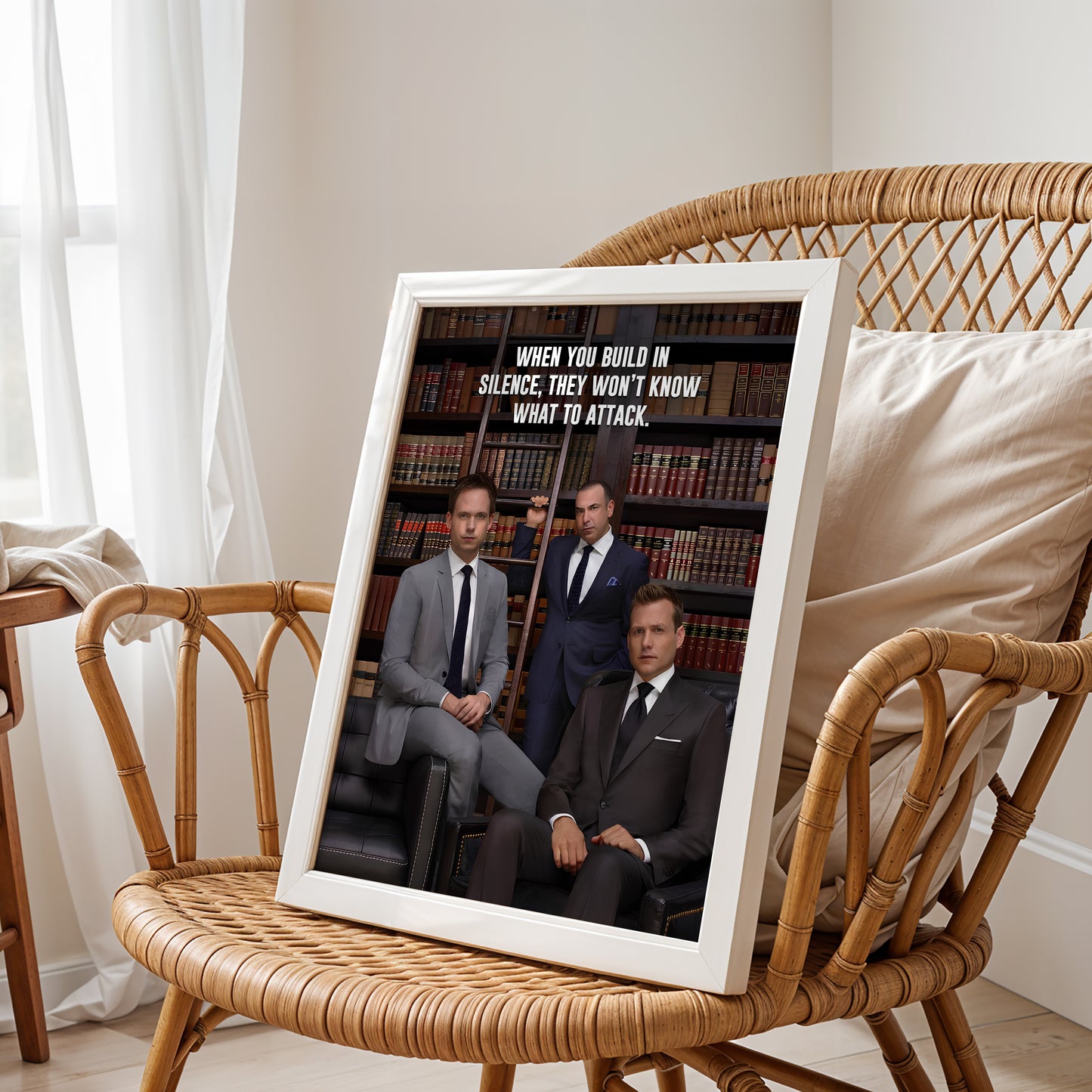 Suits Quote Poster – Build in Silence Wall Art