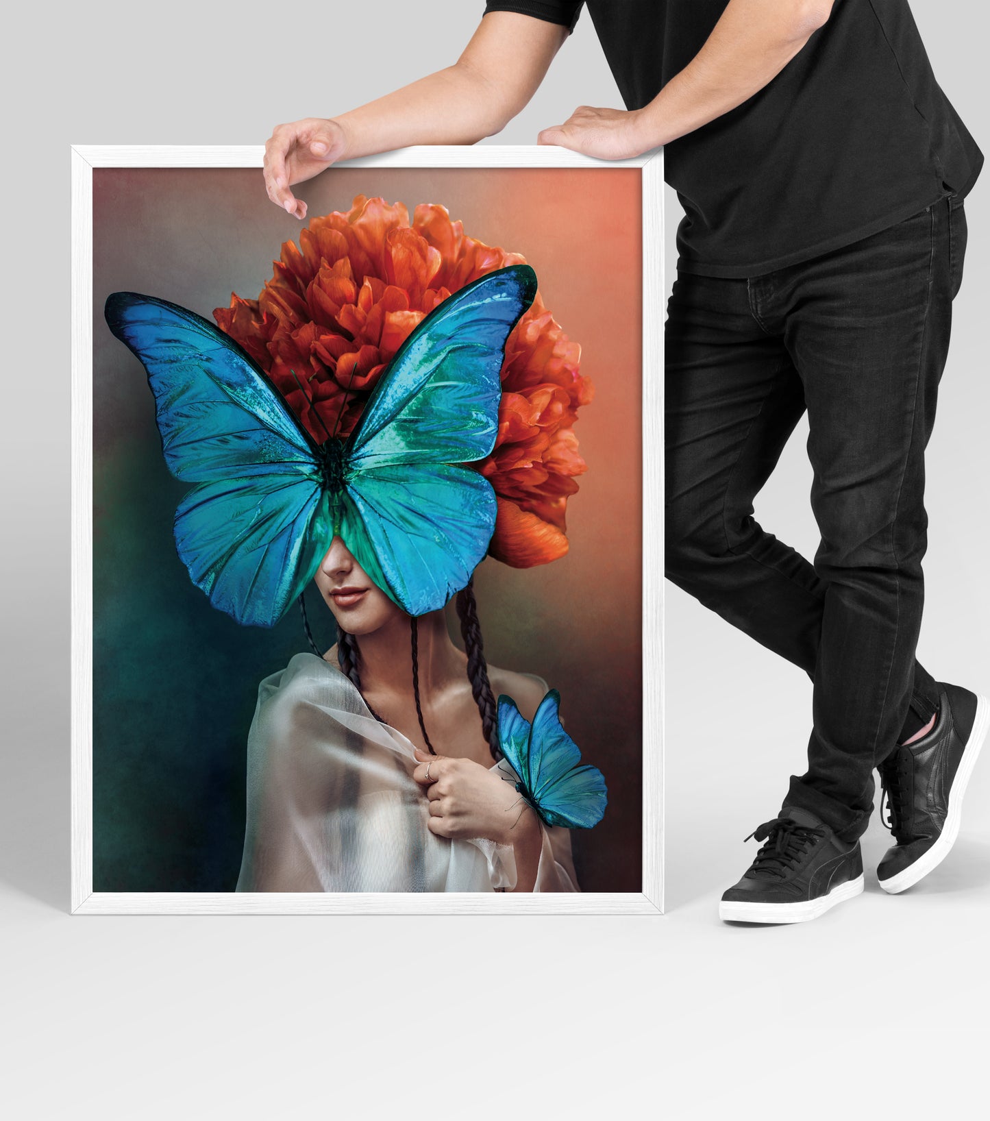 Bloom & Metamorphosis – Surreal Feminine Art Poster
