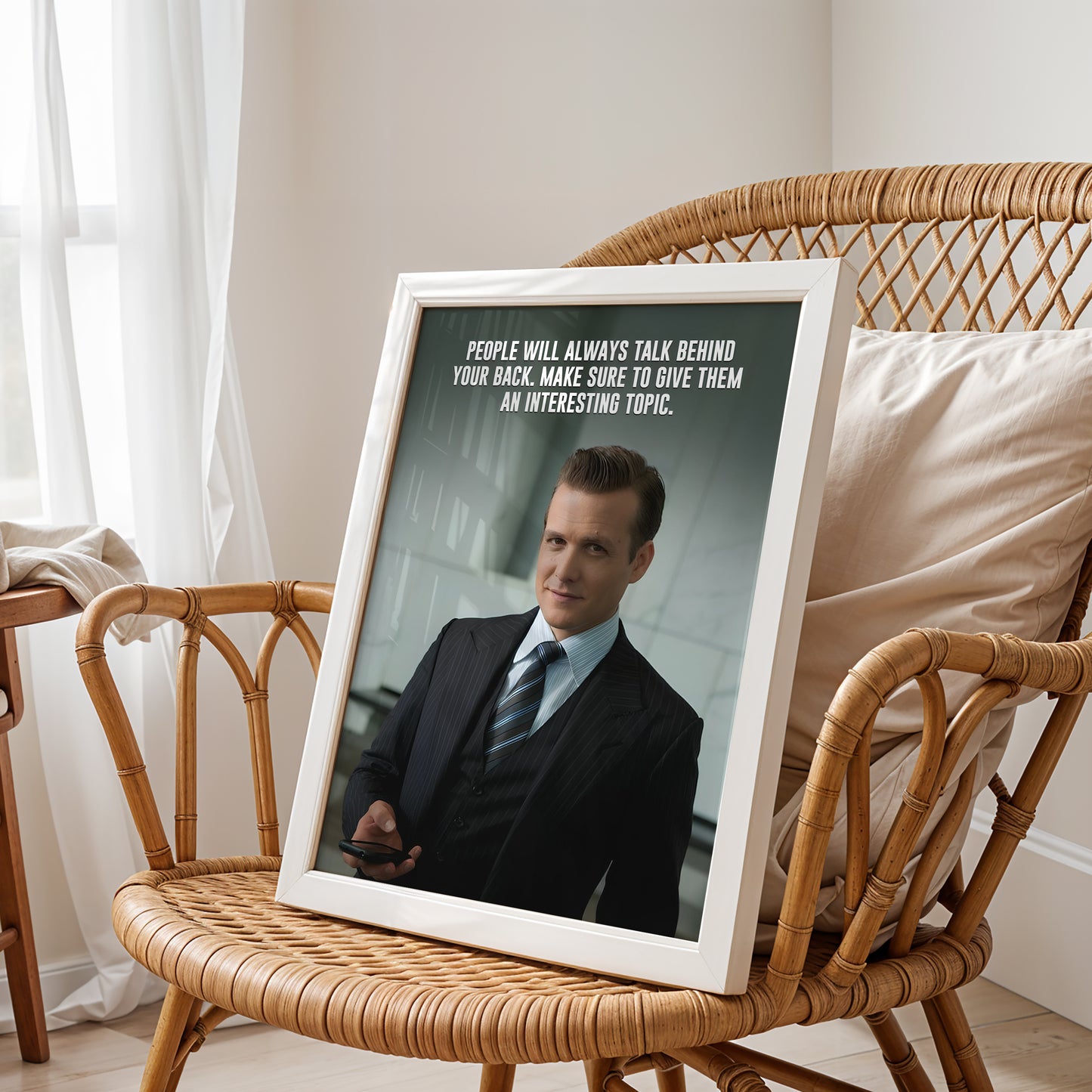 Harvey Specter Quote Poster – Talk Behind My Back