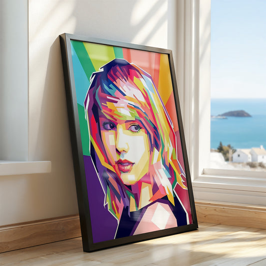 Taylor Swift Pop Art Portrait – Vibrant Look