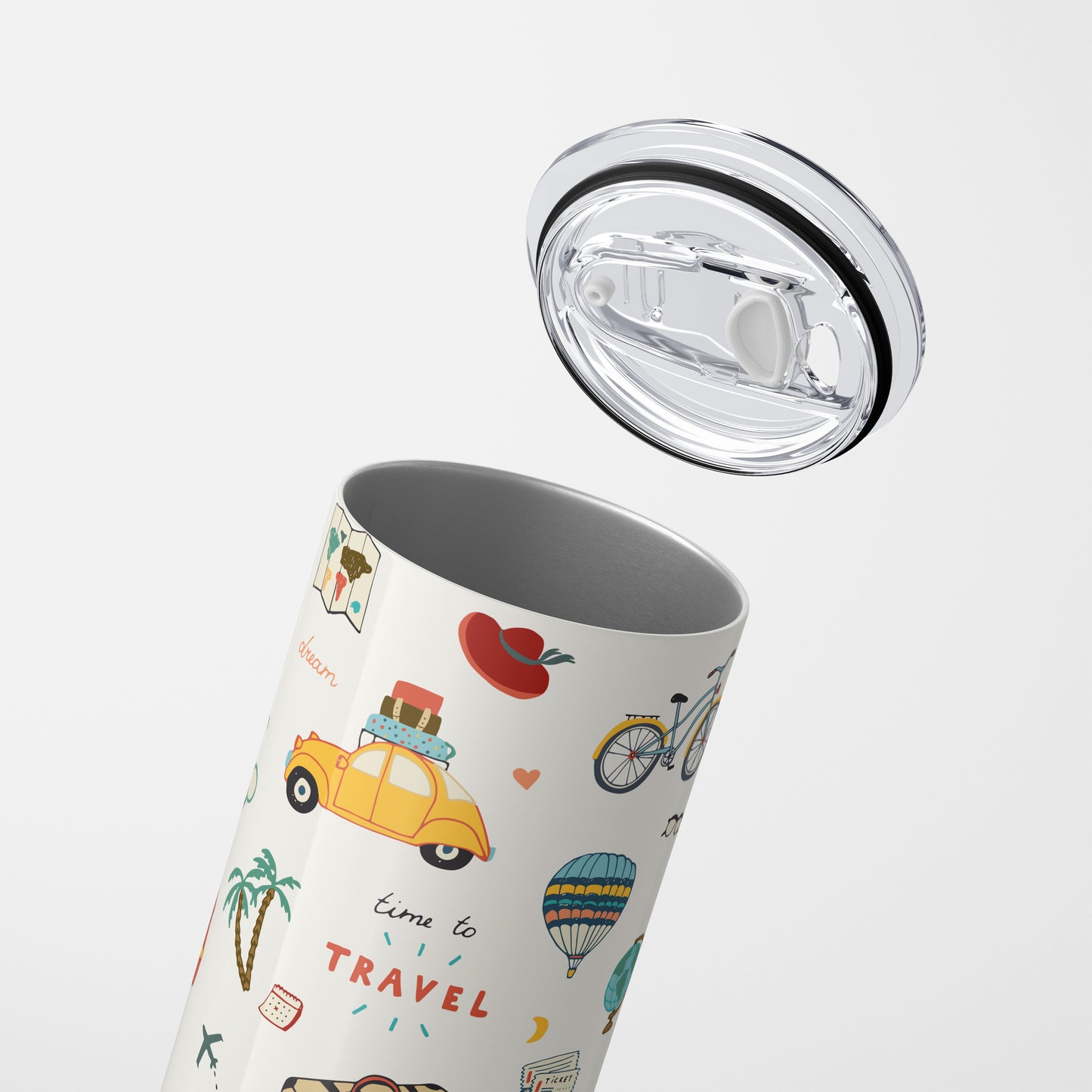 Time to Travel - 600 ml Stainless Steel Tumbler