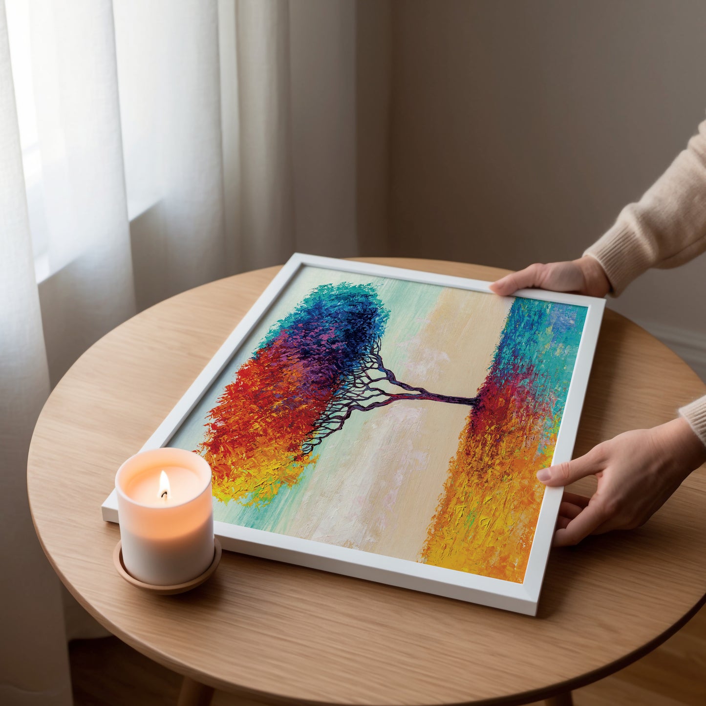 Radiant Serenity: Vibrant Tree of Life