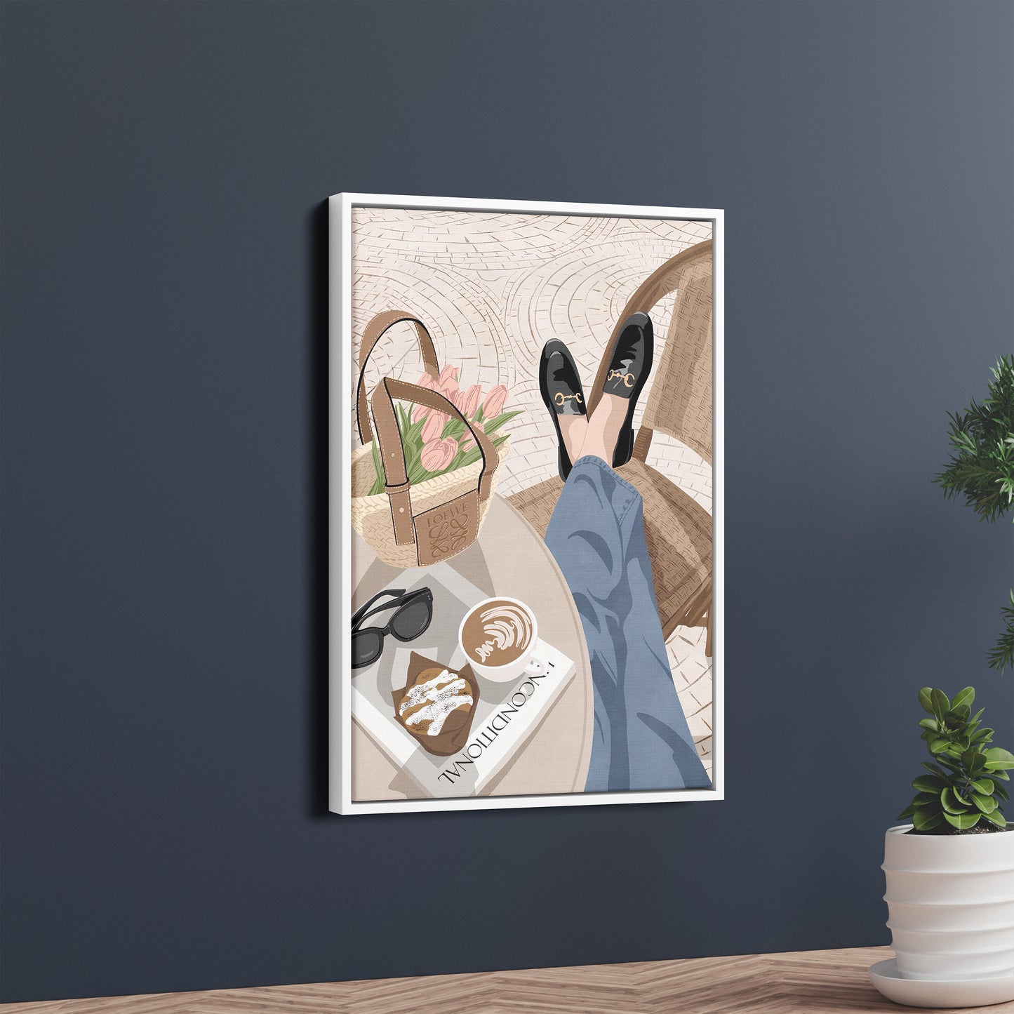Chic Morning Rituals – Minimalist Lifestyle Art for Her