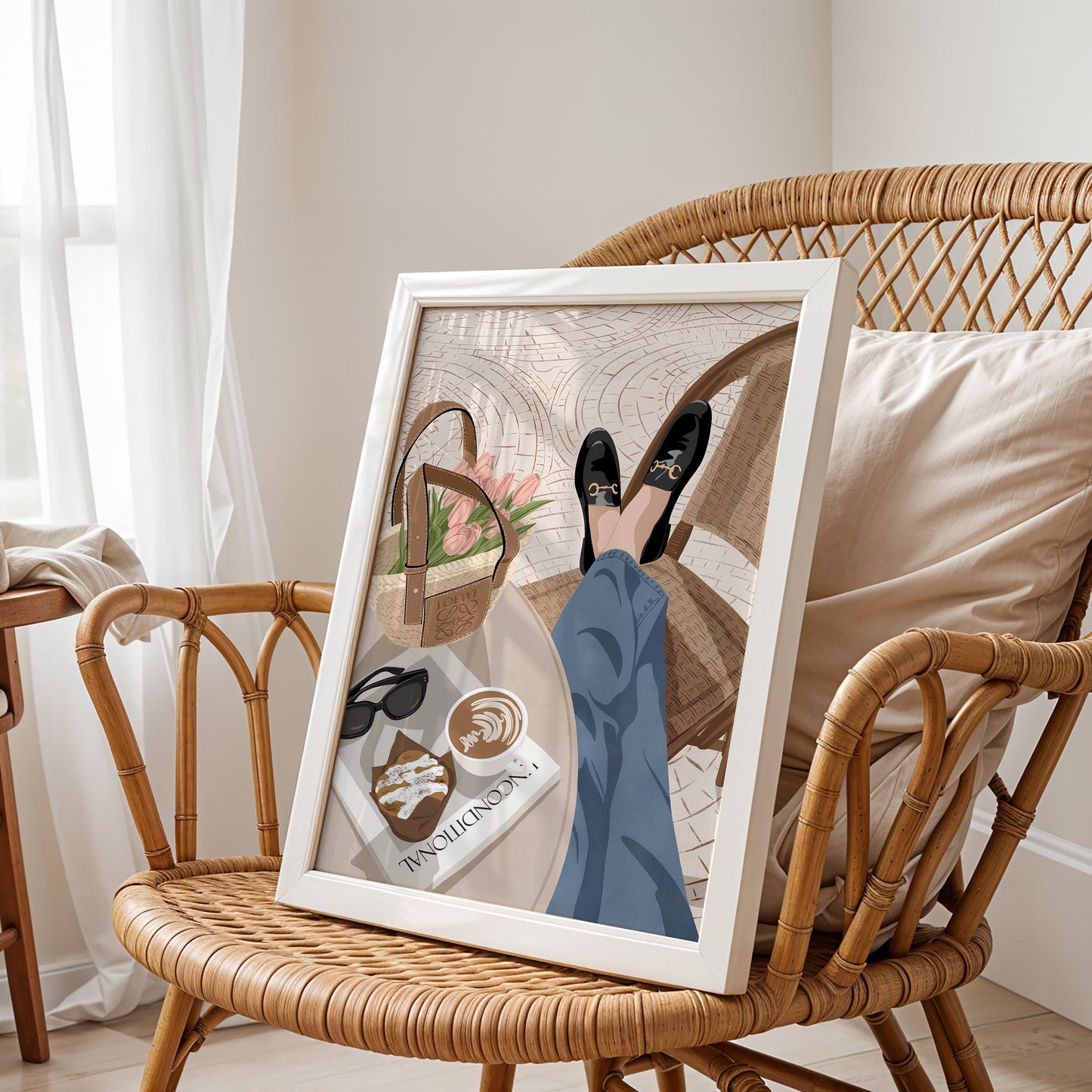 Chic Morning Rituals – Minimalist Lifestyle Art for Her