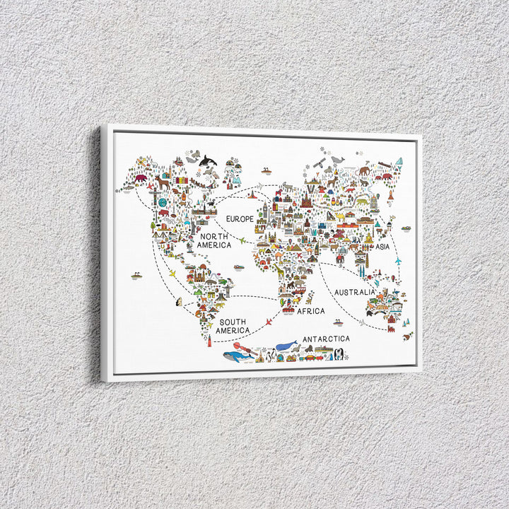 World Travel Map Poster | Wall Map Art for Travellers – FEMTOARTS