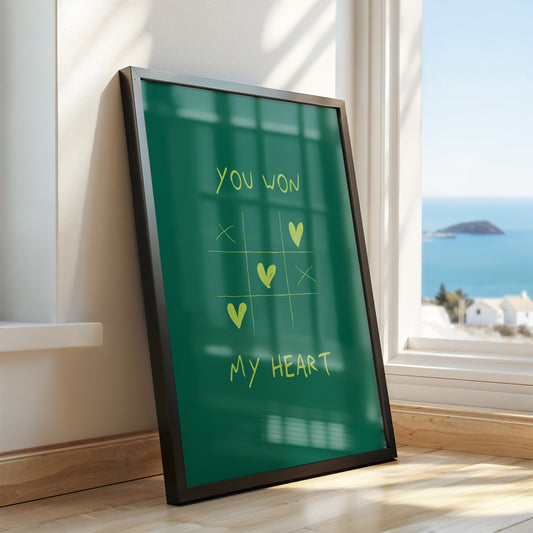 Game Over: "You Won My Heart" Art Print
