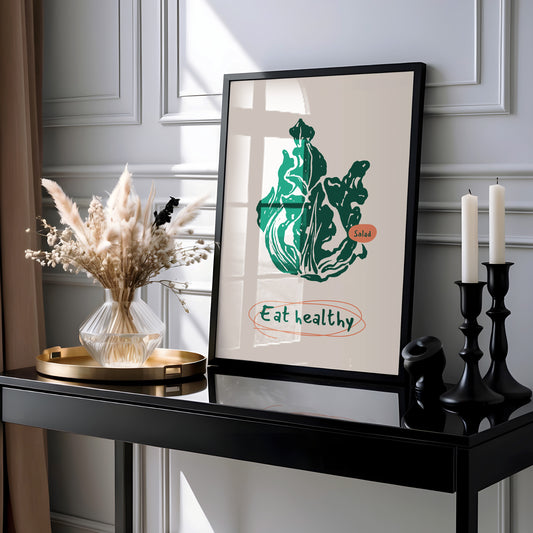 Eat Healthy – Fresh Greens Art Poster