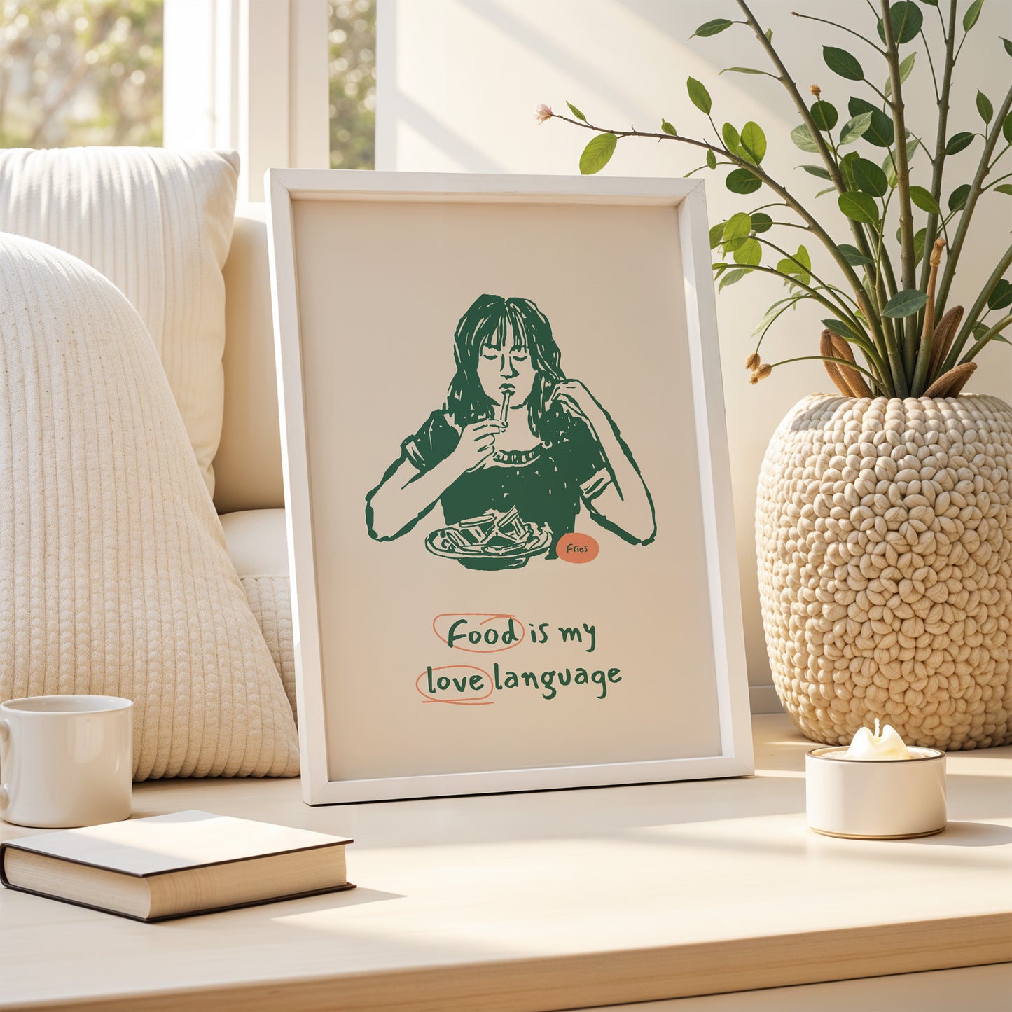 Food Is My Love Language – Fries Art Poster