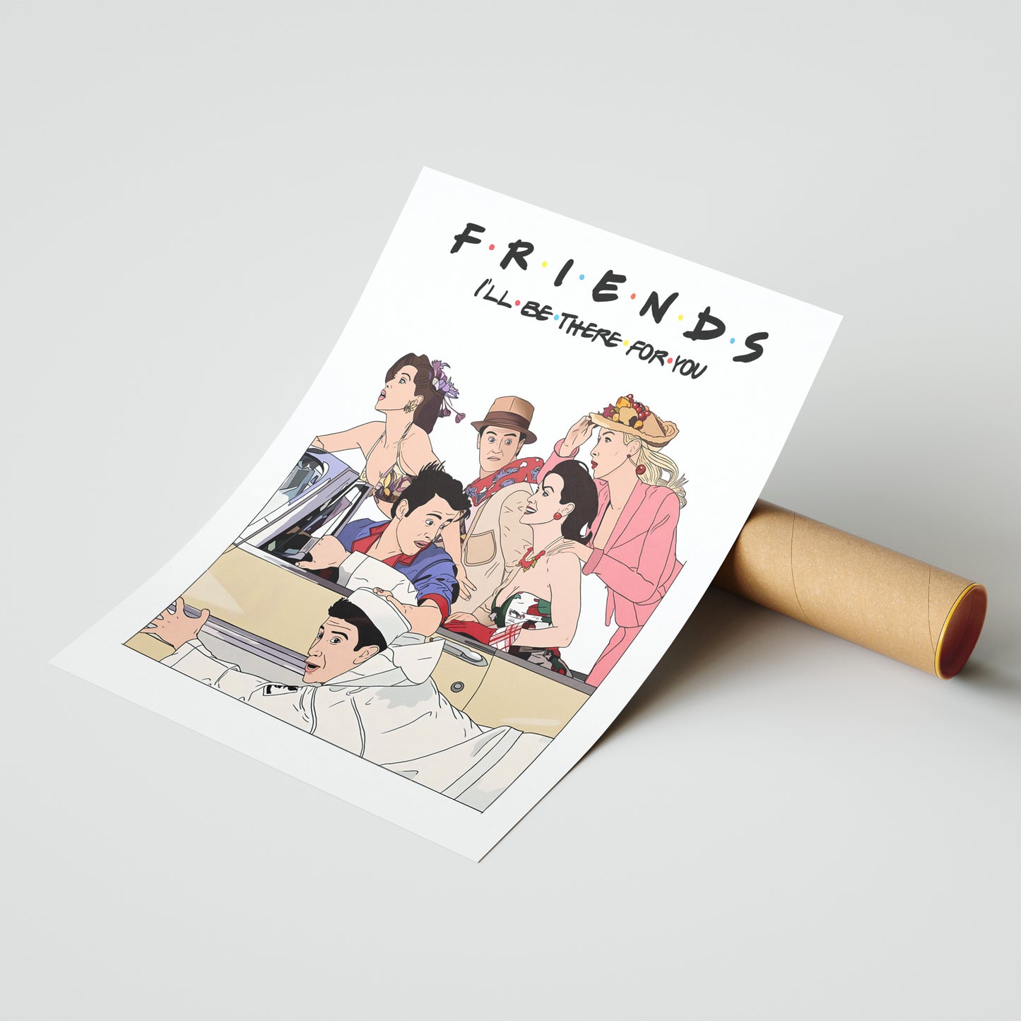 F.R.I.E.N.D.S Car Ride Poster – "I'll Be There for You" Edition