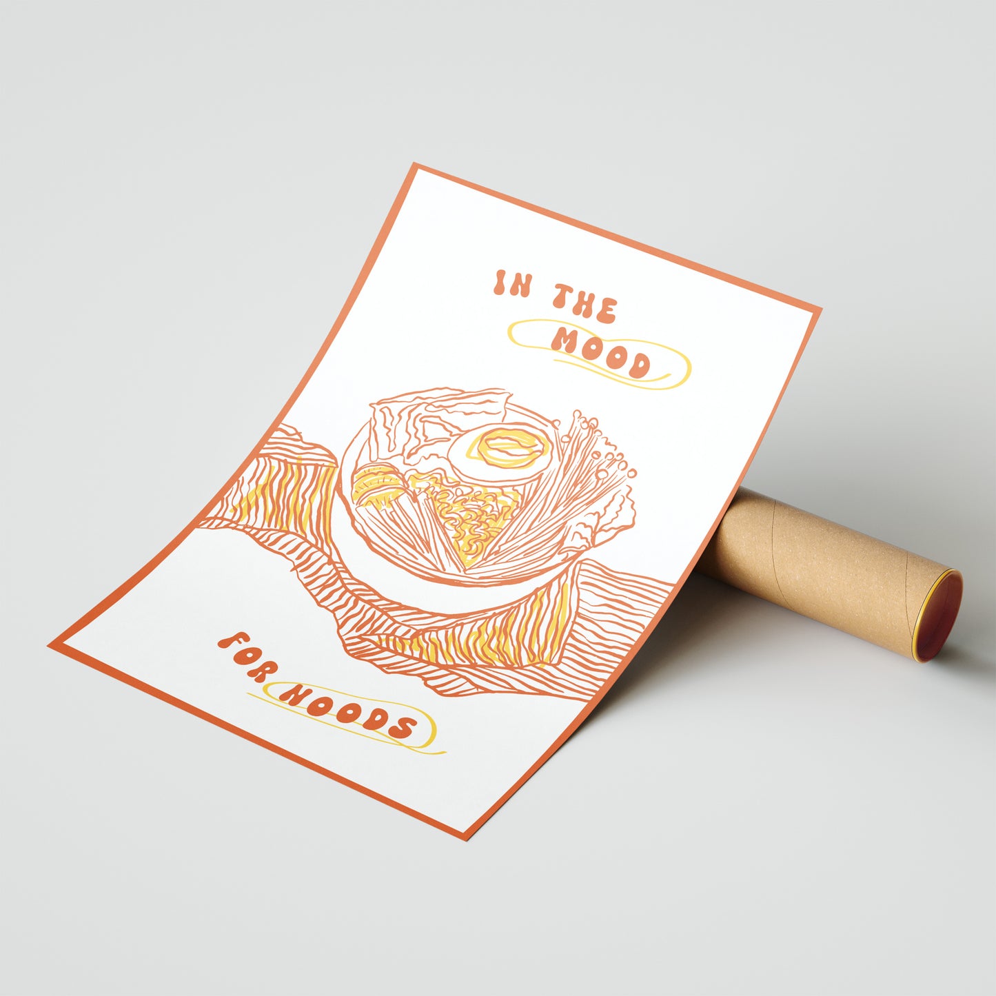 In the Mood for Noods – Playful Ramen Art Print