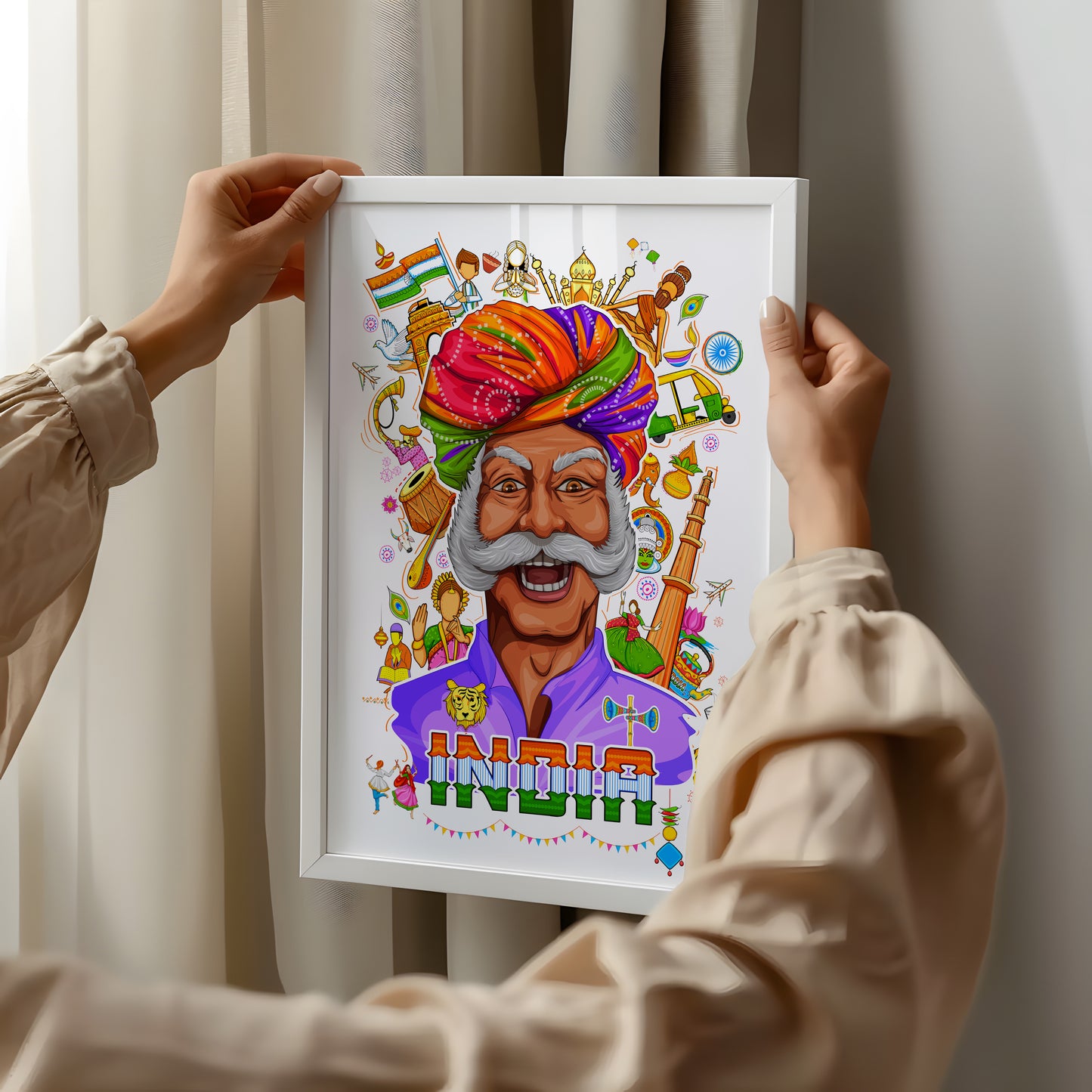 India Doodle Poster