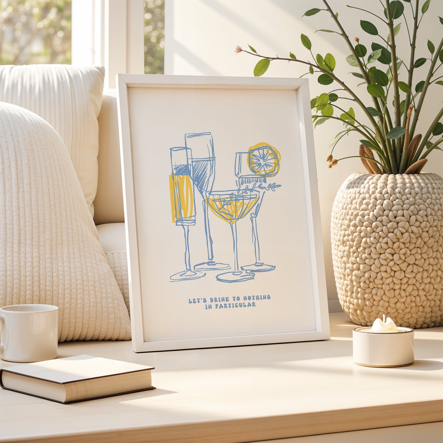 Cheers to Nothing in Particular – Modern Drinks Art Print