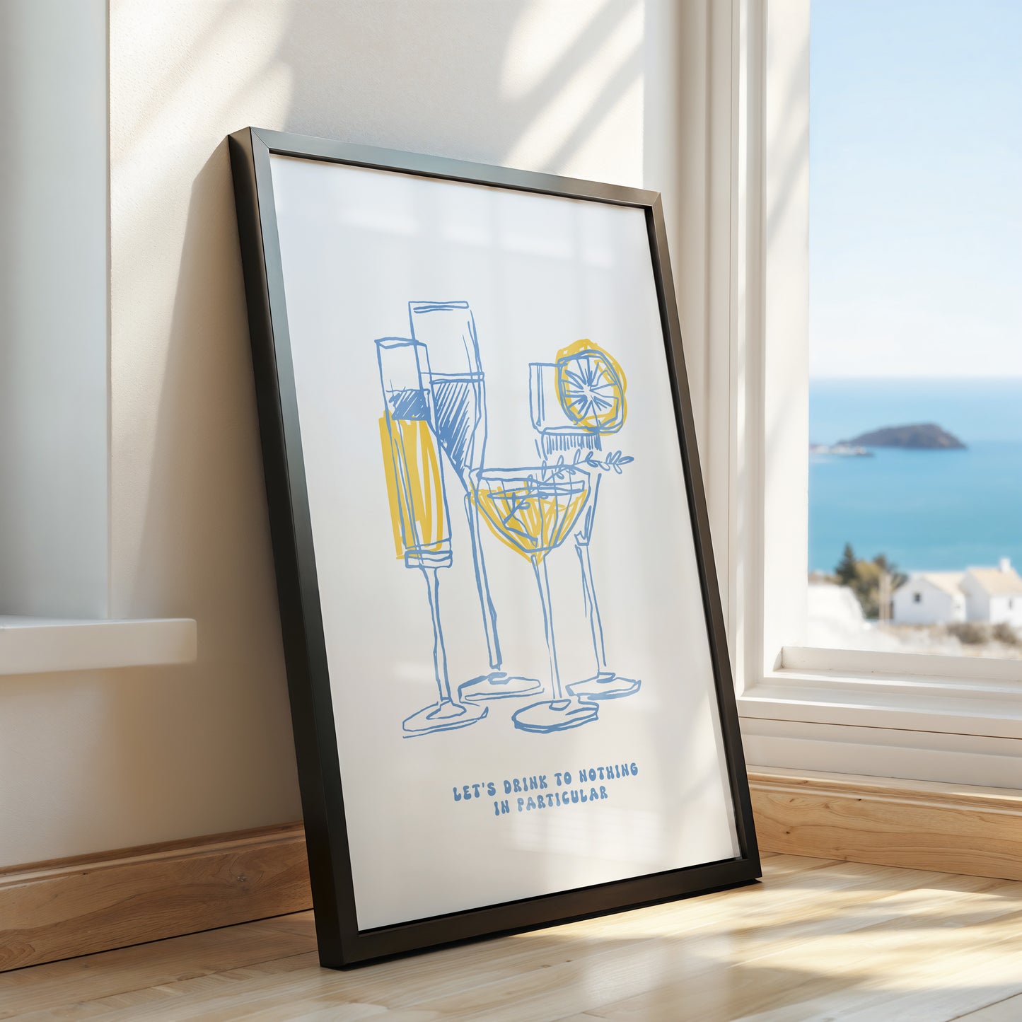 Cheers to Nothing in Particular – Modern Drinks Art Print